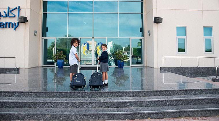 Students outside of Ajman Academy