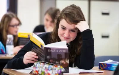 Student reading